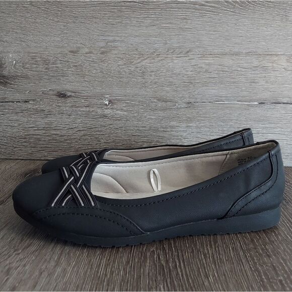 Baretraps Pralie Black Flat Slip On Shoes Size 10W - Picture 4 of 9